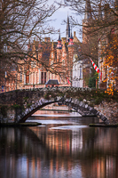 Reflections By A Bridge, Bruges